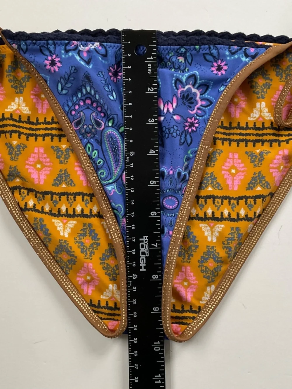 aerie Multicolor Floral Paisley Triangle String Bikini